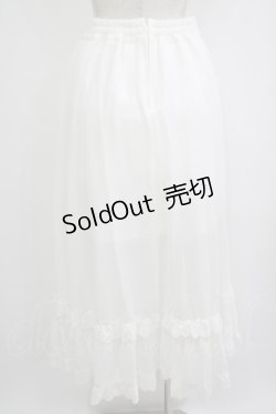 画像3: Honey Cinnamon / スリットリボンサス付きスカート Free White H-25-09-29-037-LO-SK-NS-ZH