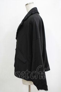 画像2: DearMyLove / ビッグシルエットレレース襟ジャケット L ブラック H-25-09-29-041-EL-JA-NS-ZH