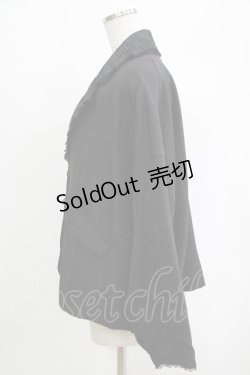 画像2: DearMyLove / ビッグシルエットレレース襟ジャケット L ブラック H-25-09-29-041-EL-JA-NS-ZH