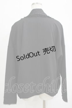 画像3: DearMyLove / ビッグシルエットレレース襟ジャケット L ブラック H-25-09-29-041-EL-JA-NS-ZH