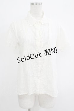 画像1: axes femme / スカラップブラウス M オフ H-25-09-29-044-AX-BL-NS-ZH