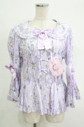 metamorphose / 【プラスサイズ】シャーロット丸襟姫袖ブラウス プラスサイズ ラベンダー H-25-09-29-046-ME-BL-NS-ZH