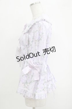 画像2: metamorphose / 【プラスサイズ】シャーロット丸襟姫袖ブラウス プラスサイズ ラベンダー H-25-09-29-046-ME-BL-NS-ZH