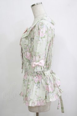 画像2: metamorphose / 【プラスサイズ】シャーロットスクエアあき半袖ブラウス プラスサイズ ミント H-25-09-29-047-ME-BL-NS-ZH