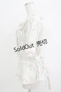 画像2: metamorphose / 【プラスサイズ】シャーロットスクエアあき半袖ブラウス プラスサイズ ミント H-25-09-29-047-ME-BL-NS-ZH