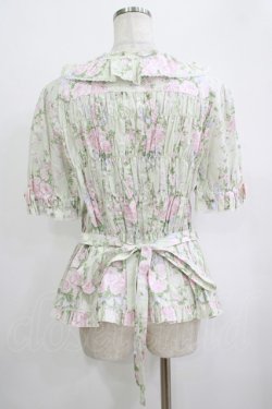 画像3: metamorphose / 【プラスサイズ】シャーロットスクエアあき半袖ブラウス プラスサイズ ミント H-25-09-29-047-ME-BL-NS-ZH