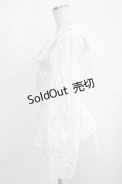 画像2: metamorphose / 【プラスサイズ】スクエアカラー2WAYブラウス プラスサイズ オフ白 H-25-09-29-048-ME-BL-NS-ZH