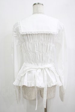 画像3: metamorphose / 【プラスサイズ】スクエアカラー2WAYブラウス プラスサイズ オフ白 H-25-09-29-048-ME-BL-NS-ZH