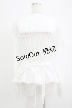 画像3: metamorphose / 【プラスサイズ】スクエアカラー2WAYブラウス プラスサイズ オフ白 H-25-09-29-048-ME-BL-NS-ZH