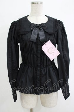 画像1: metamorphose / スクエアカラー2WAYブラウス サイズ1 ブラック H-25-09-29-049-ME-BL-NS-ZH