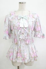 metamorphose / 【プラスサイズ】シャーロットスクエアあき半袖ブラウス プラスサイズ ミント H-25-09-29-050-ME-BL-NS-ZH