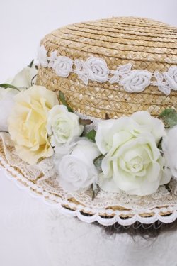 画像3: Angelic Pretty / RoseチュールストローHat  ナチュラル H-25-09-29-1036-AP-AC-NS-ZH