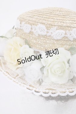 画像3: Angelic Pretty / RoseチュールストローHat  ナチュラル H-25-09-29-1036-AP-AC-NS-ZH