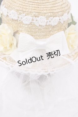 画像4: Angelic Pretty / RoseチュールストローHat  ナチュラル H-25-09-29-1036-AP-AC-NS-ZH