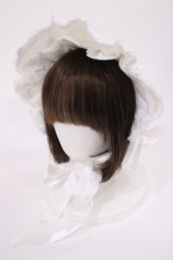 画像1: Angelic Pretty / スカラップハーフボンネット  オフ H-25-09-29-1038-AP-AC-NS-ZH