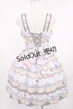 画像3: BABY,THE STARS SHINE BRIGHT / Bon-Bon Chocolat Dance Dance Dance柄カフェミルクジャンパースカート Free シャンパーニュ・ブルー・ショコラ(サックスベース) H-25-09-29-1009-BA-OP-NS-ZH