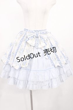 画像1: Angelic Pretty / ロマンスブーケスカート Free ブルー H-25-09-29-1014-AP-SK-NS-ZH