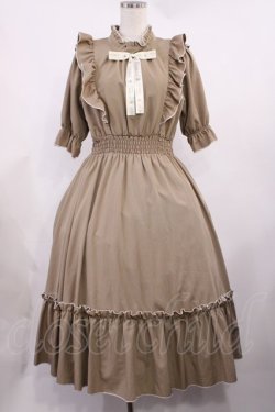 画像1: m petit by misako / NINA'SコラボAMハイショクメローワンピース M ベージュ H-25-09-29-1003-LO-OP-NS-ZH