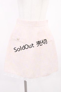 画像1: Ank Rouge / ファンシーツイードスカート M ピンク H-25-09-29-1017-CA-SK-NS-ZH