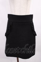 Ank Rouge / 台形フリルスカート M ブラック H-25-09-29-1019-CA-SK-NS-ZH