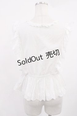 画像2: an another angelus / ローズコットンレース使いノースリーブブラウス Free OFFWHITE H-25-09-29-1022-CA-BL-NS-ZH