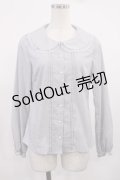 Ank Rouge / ドットチュールブラウス M グレー H-25-09-29-1024-CA-BL-NS-ZH