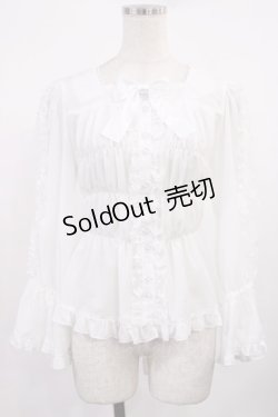 画像1: metamorphose / Lacyキャンディスリーブブラウス サイズ1 オフ H-25-09-29-1025-ME-BL-NS-ZH