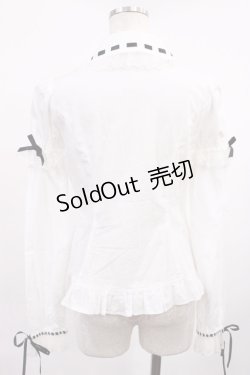 画像3: Angelic Pretty / はしごリボンカラーブラウス Free オフ/ブラック H-25-09-29-1028-AP-BL-NS-ZH