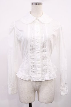 画像1: Innocent World / サテンくるみブラウス M オフ H-25-09-29-1029-IW-BL-NS-ZH