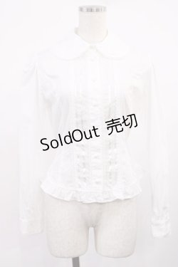 画像1: Innocent World / サテンくるみブラウス M オフ H-25-09-29-1029-IW-BL-NS-ZH