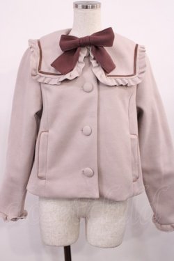 画像1: m petit by misako / AM*セーラーショートコート M ピンク H-25-09-29-1030-LO-CO-NS-ZH