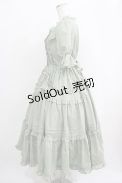 画像2: Chalmiere / フリルロングワンピース M グリーン H-25-09-29-001-PU-OP-NS-ZH