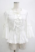 metamorphose / 丸襟姫袖ブラウス サイズ1 ホワイト H-25-09-29-051-ME-BL-NS-ZH