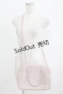 画像1: Maison de FLEUR / モノグラムトラペゾイドバッグ  ピンク H-25-09-29-058-LO-BG-NS-ZH