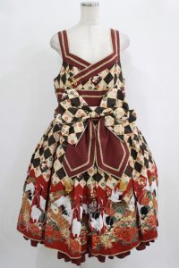 metamorphose / 【プラスプラスサイズ】百花繚乱〜まほろばの舞〜タックジャンパースカート プラスプラスサイズ 深緋(Oxide Red) H-25-09-29-006-ME-OP-NS-ZH