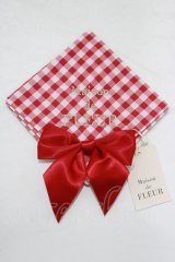 Maison de FLEUR / ギンガムチェックビッグリボンハンカチ  レッド H-25-09-29-063-LO-ZA-NS-ZH