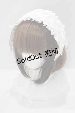 画像1: ALICE and the PIRATES / フランチェスカフリルヘッドドレス  オフ H-25-09-29-074-PA-AC-NS-ZH