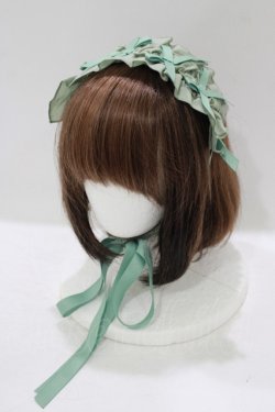 画像1: Chalmiere / フリルヘッドドレス  グリーン H-25-09-29-076-PU-AC-NS-ZH