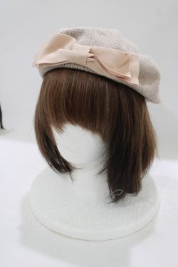 画像1: m petit by misako / AMリボンサーモベレー  ベージュ H-25-09-29-077-LO-AC-NS-ZH