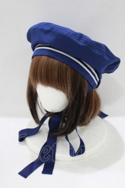 画像1: metamorphose / セーラーベレー帽(ワッペン付)  ネイビー H-25-09-29-079-ME-AC-NS-ZH