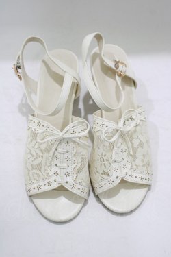 画像1: axes femme / カットワークレースサンダル M(23.5cm), オフ H-25-09-29-080-AX-SH-NS-ZH