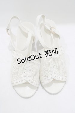 画像1: axes femme / カットワークレースサンダル M(23.5cm), オフ H-25-09-29-080-AX-SH-NS-ZH