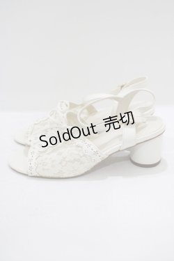 画像2: axes femme / カットワークレースサンダル M(23.5cm), オフ H-25-09-29-080-AX-SH-NS-ZH