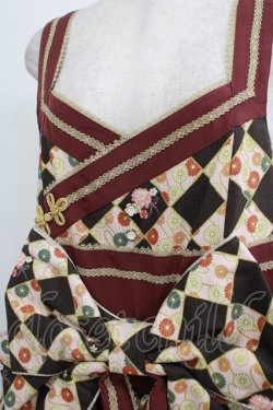 画像5: metamorphose / 【プラスプラスサイズ】百花繚乱〜まほろばの舞〜タックジャンパースカート プラスプラスサイズ 深緋(Oxide Red) H-25-09-29-006-ME-OP-NS-ZH