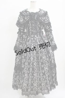 画像1: metamorphose / 【プラスサイズ】クラウンクロス ケープ付ロングドレス プラスサイズ ブラック H-25-09-29-007-ME-OP-NS-ZH