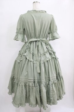 画像3: Chalmiere / フリルロングワンピース M グリーン H-25-09-29-001-PU-OP-NS-ZH