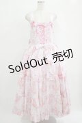 metamorphose / 【プラスサイズ】シャーロットロングティアードジャンパースカート プラスサイズ ピンク H-25-09-29-008-ME-OP-NS-ZH