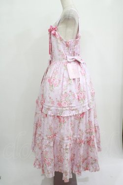 画像2: metamorphose / 【プラスサイズ】シャーロットロングティアードジャンパースカート プラスサイズ ピンク H-25-09-29-008-ME-OP-NS-ZH