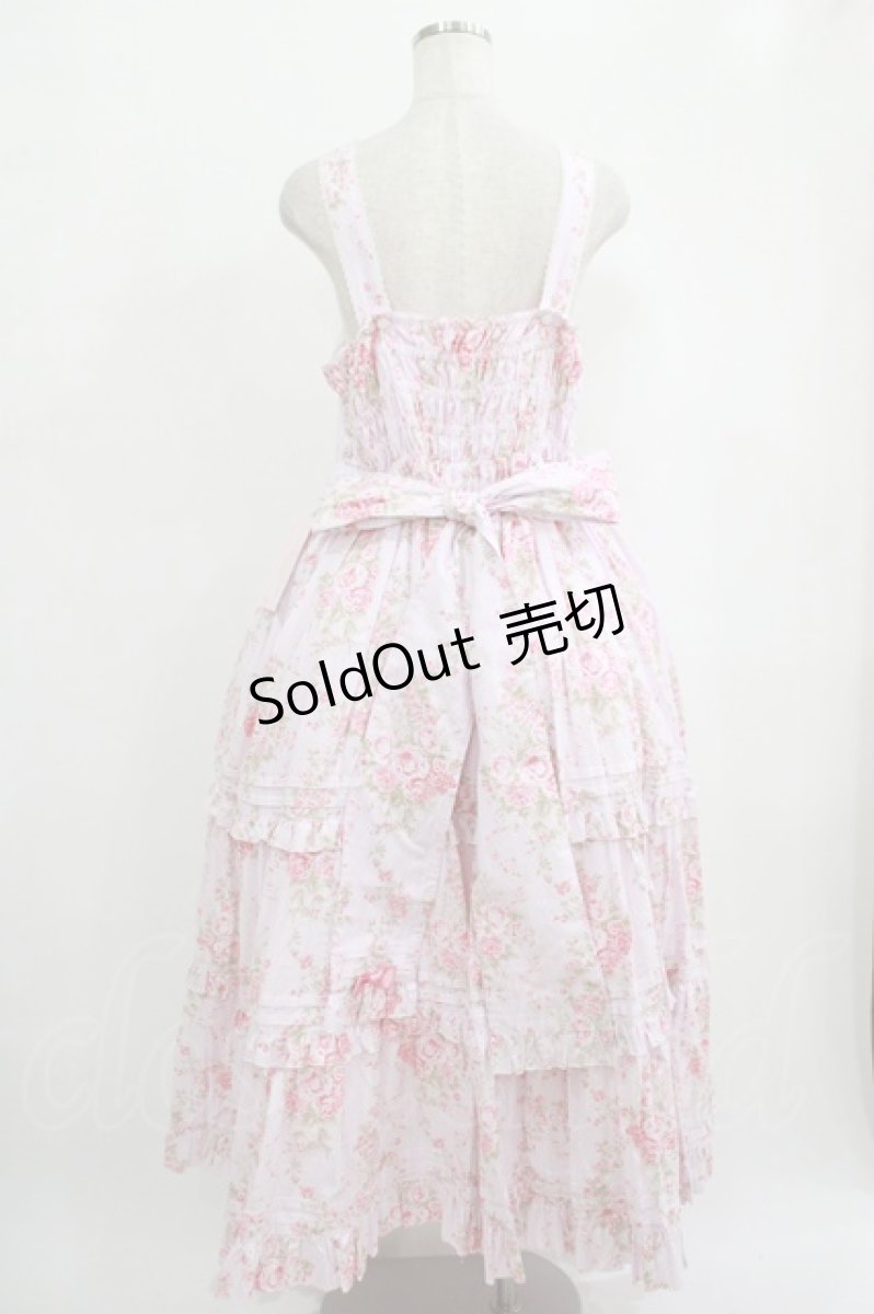 画像3: metamorphose / 【プラスサイズ】シャーロットロングティアードジャンパースカート プラスサイズ ピンク H-25-09-29-008-ME-OP-NS-ZH (3)