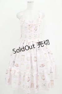 metamorphose / 【プラスサイズ】Classic Tea House レースアップジャンパースカート プラスサイズ ピンク H-25-09-29-009-ME-OP-NS-ZH